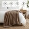 Americanflat Throw Blanket - 50x60 Inch Double Sided Luxe Faux Fur - Soft Plush Fleece Bedding - Cozy Warmth For Living Room Couch Or Sofa - Taupe